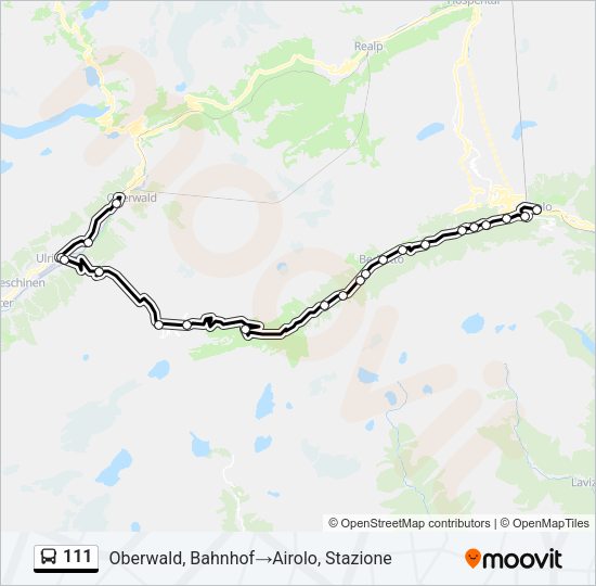 111 Bus Line Map