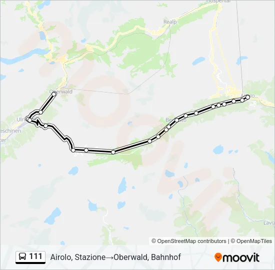 111 Bus Line Map