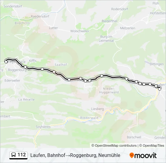 112 Bus Line Map