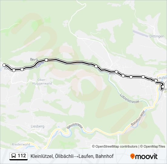 112 Bus Line Map