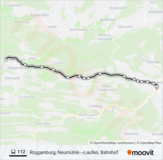 112 Bus Line Map