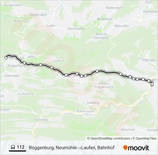 112 Bus Line Map