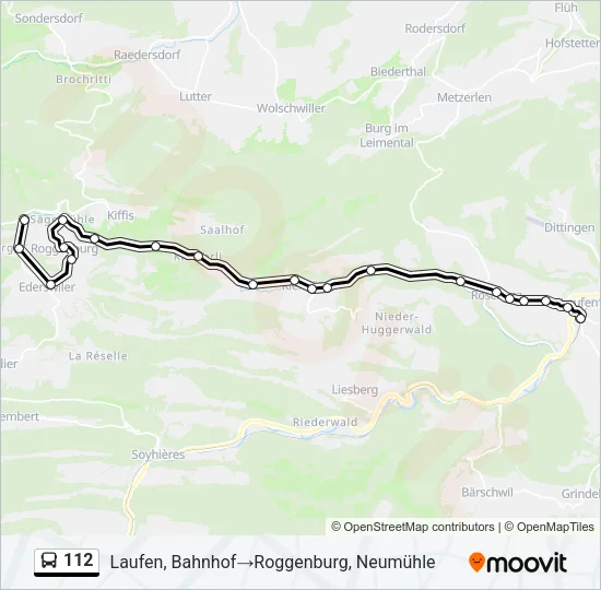112 Bus Line Map