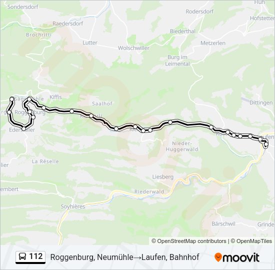 112 Bus Line Map