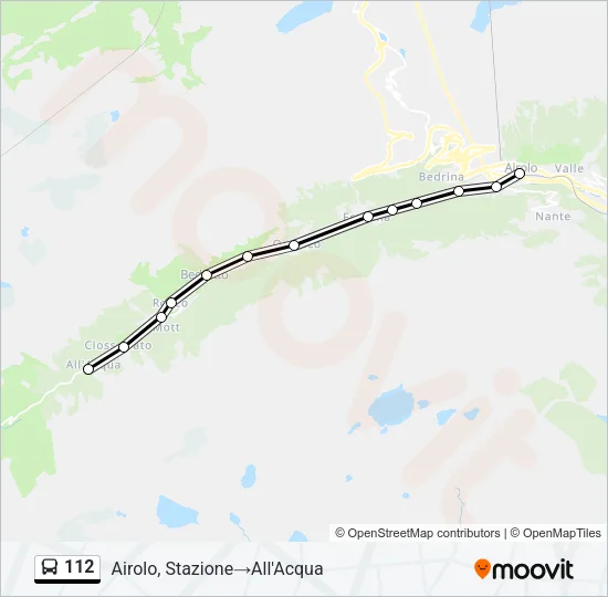 112 Bus Line Map
