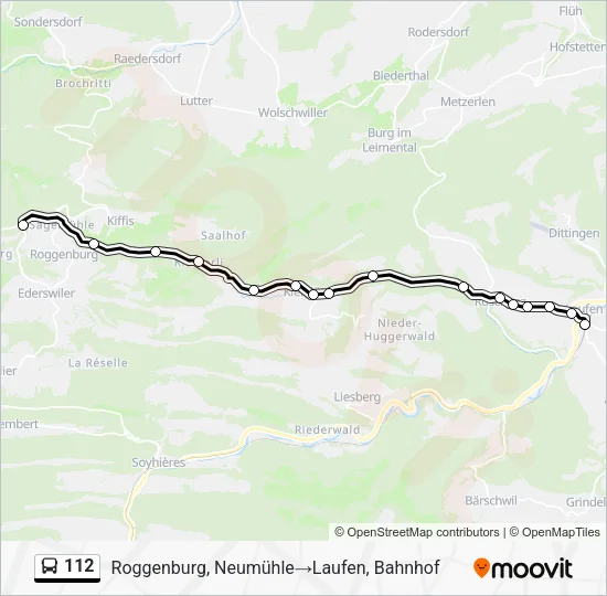 112 Bus Line Map