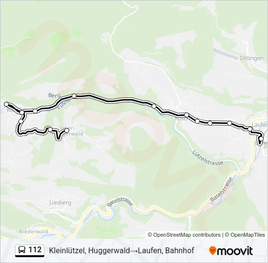 112 Bus Line Map