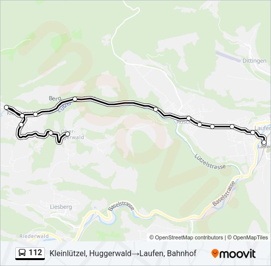 112 Bus Line Map