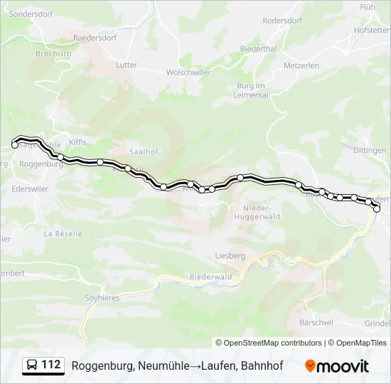 112 Bus Line Map