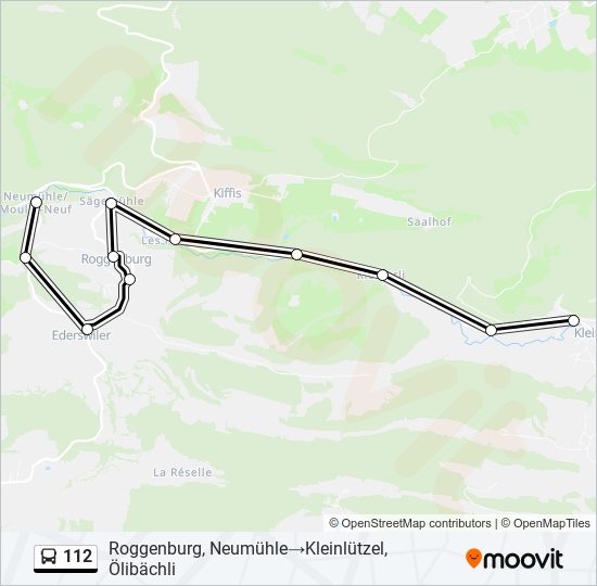 112 bus Line Map