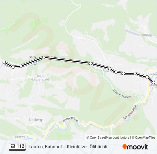 112 bus Line Map