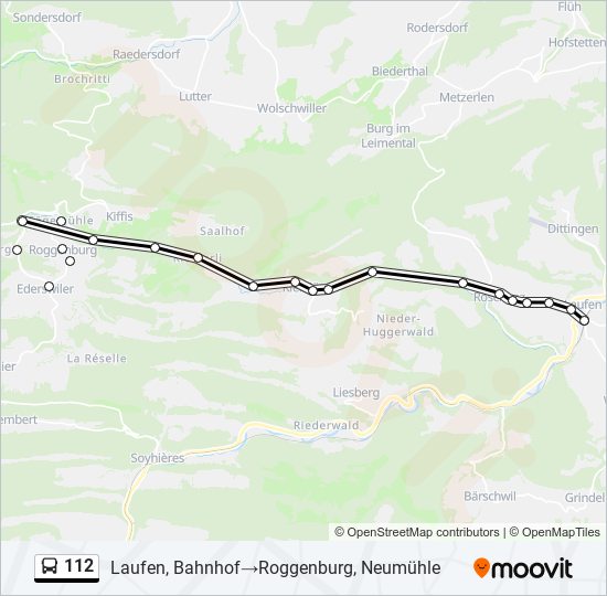 112 bus Line Map