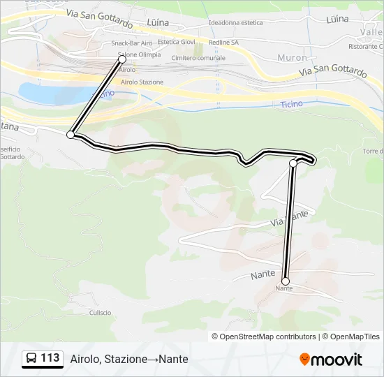 113 Bus Line Map