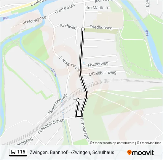 115 Bus Line Map