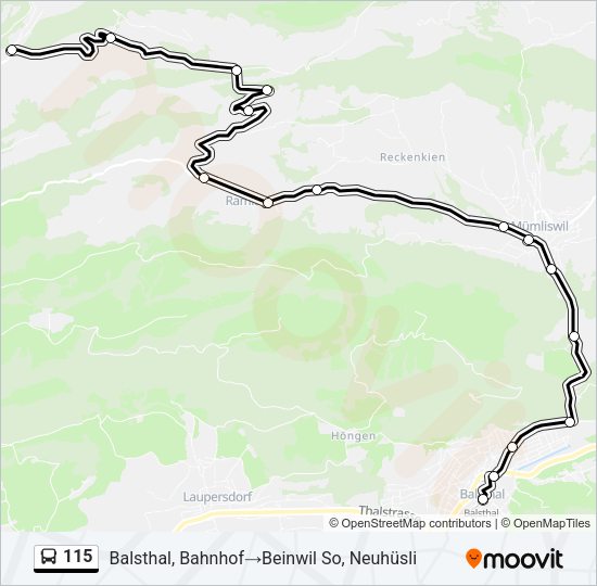 115 Bus Line Map