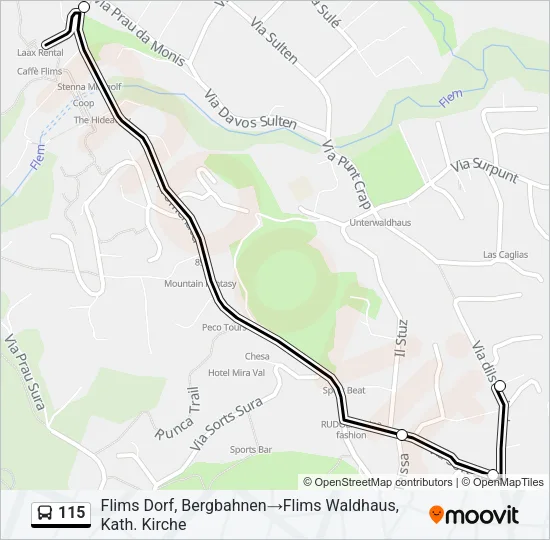 115 Bus Line Map