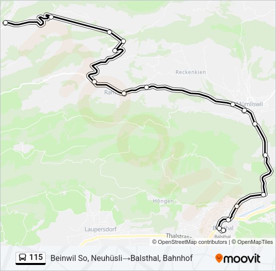115 Bus Line Map