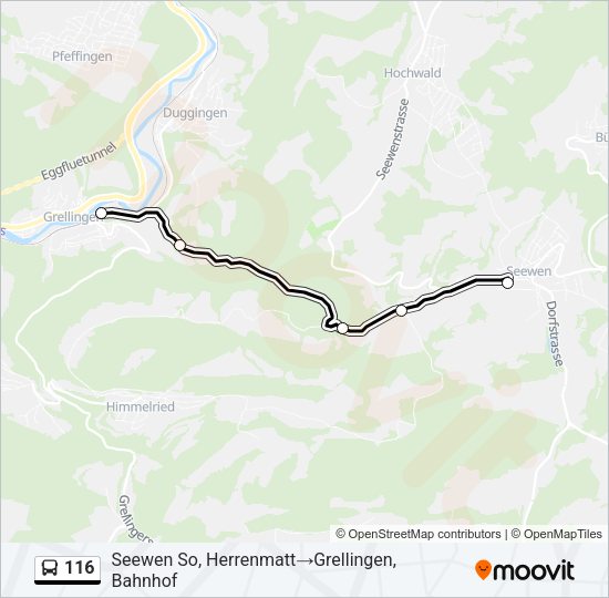 116 Bus Line Map