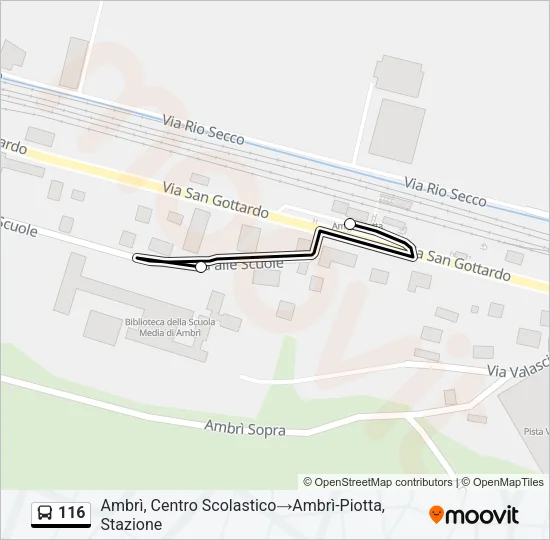 116 Bus Line Map