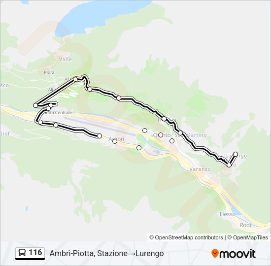 116 Bus Line Map