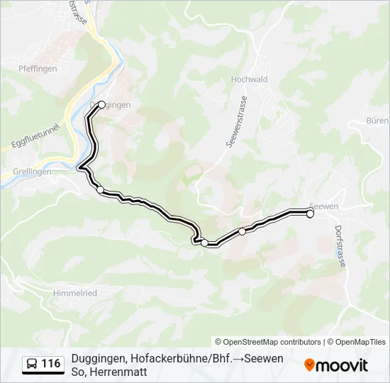 116 Bus Line Map