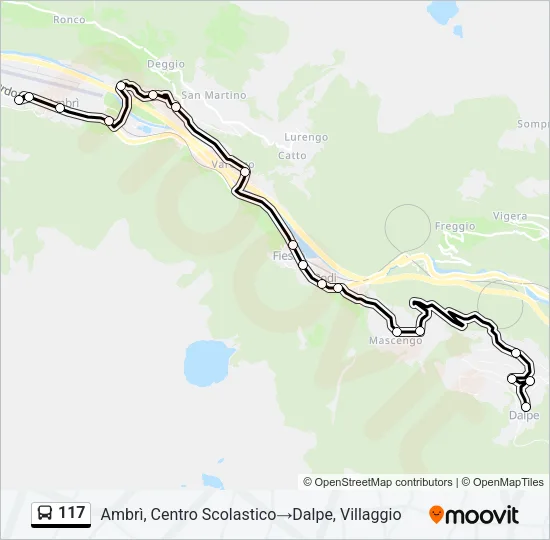 117 Bus Line Map