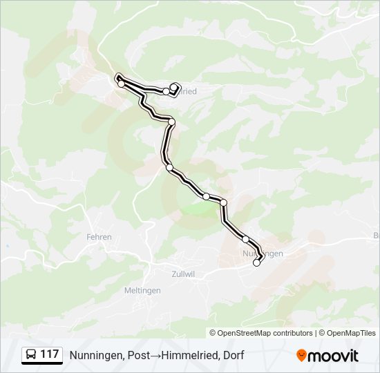 117 Bus Line Map
