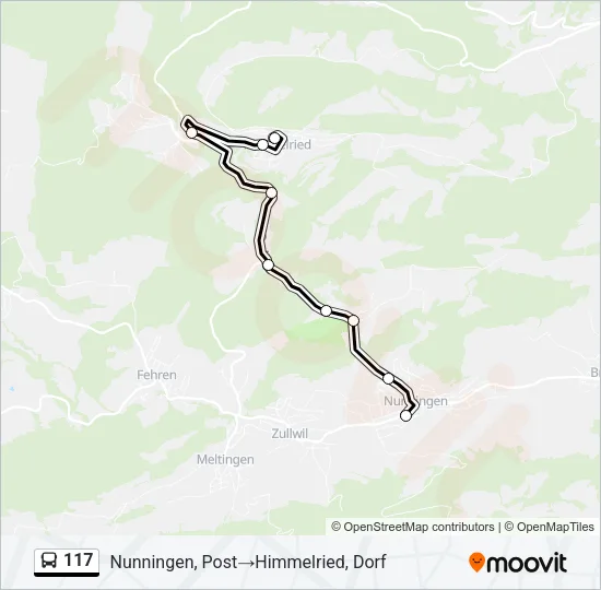 117 Bus Line Map