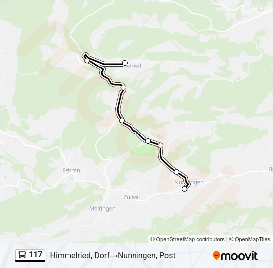117 Bus Line Map