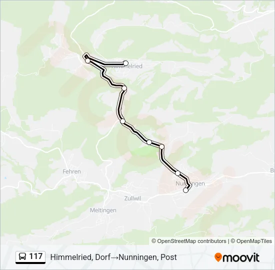 117 Bus Line Map
