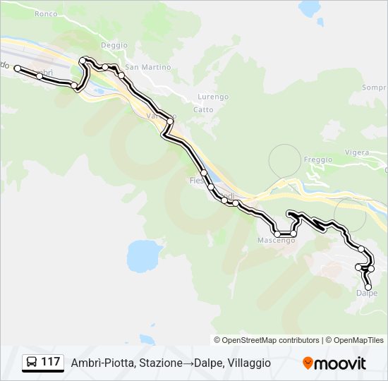 117 Bus Line Map