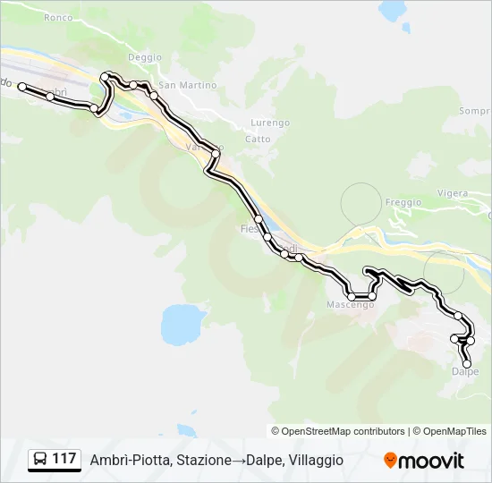 117 Bus Line Map