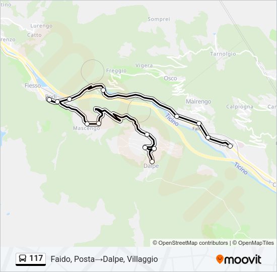 117 Bus Line Map