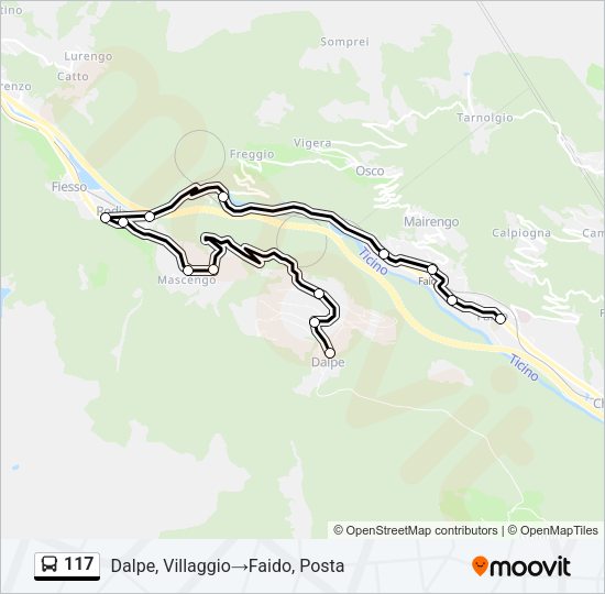 117 Bus Line Map