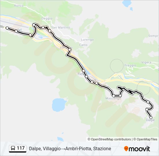 117 Bus Line Map