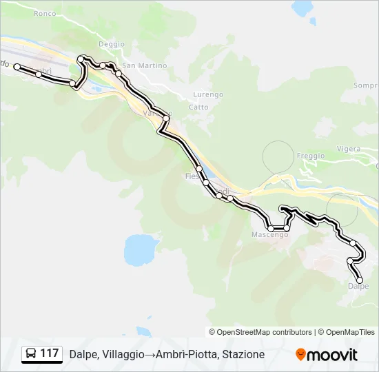 117 Bus Line Map