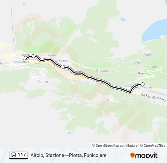 117 Bus Line Map