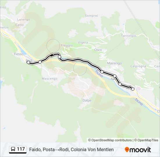 117 Bus Line Map