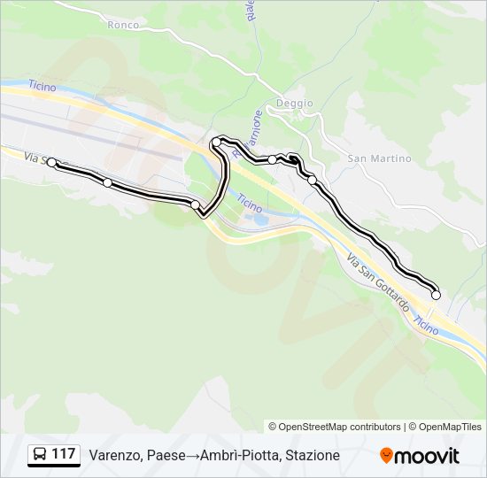 117 Bus Line Map