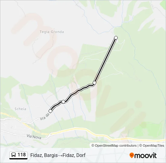 118 Bus Line Map