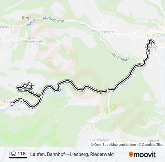 118 Bus Line Map