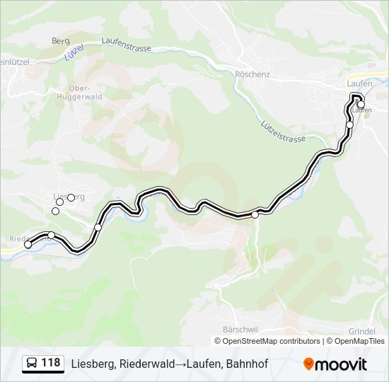 118 Bus Line Map