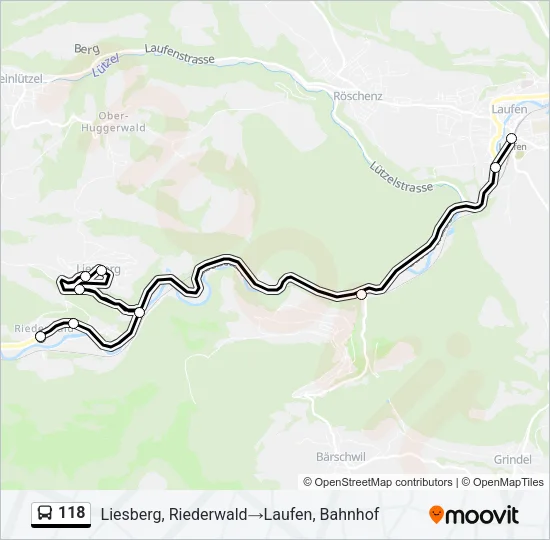 118 Bus Line Map