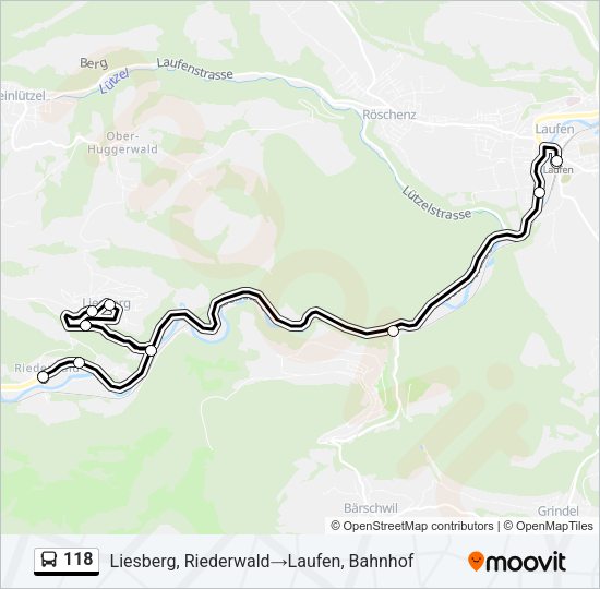 118 Bus Line Map