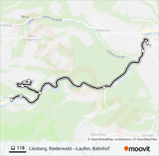 118 Bus Line Map