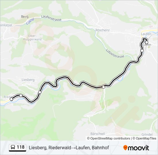 118 Bus Line Map