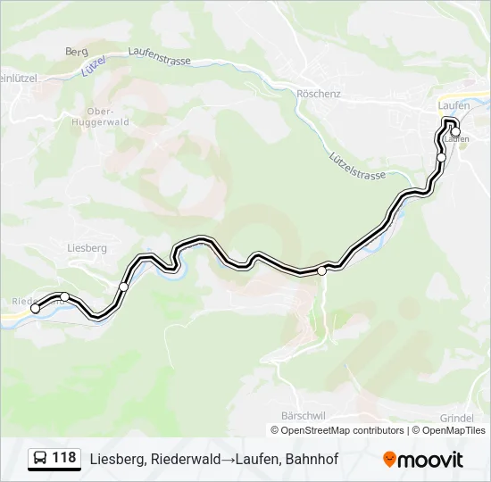 118 Bus Line Map