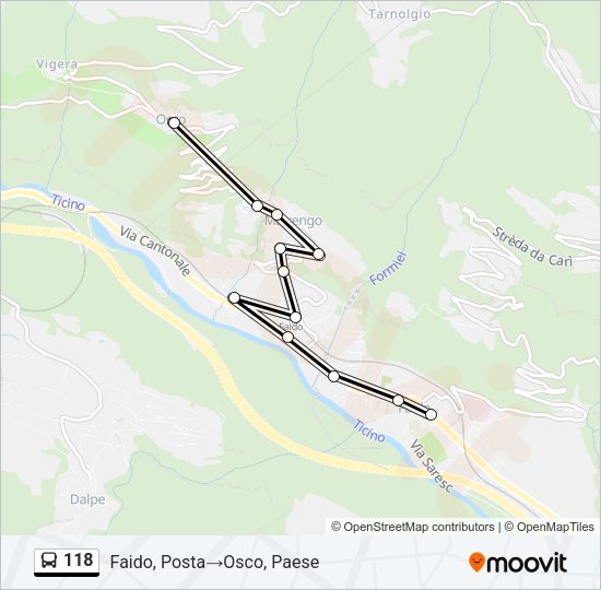 118 Bus Line Map