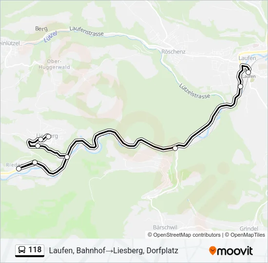 118 Bus Line Map