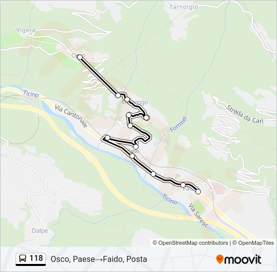 118 Bus Line Map